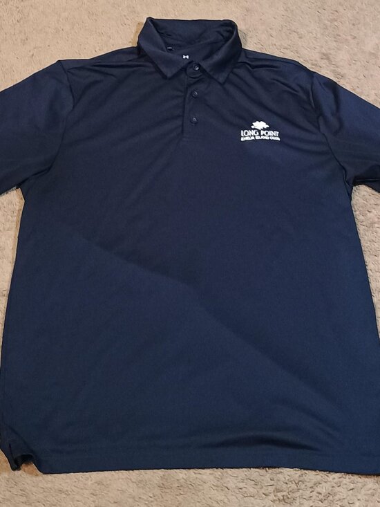 Under Armour Other - Under Armour/Polo Shirt/Mens L Navy Golf Amelia Island Club Athleisure Performan